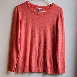 Talbots Salmon Scoop Neck Sweater Size Small